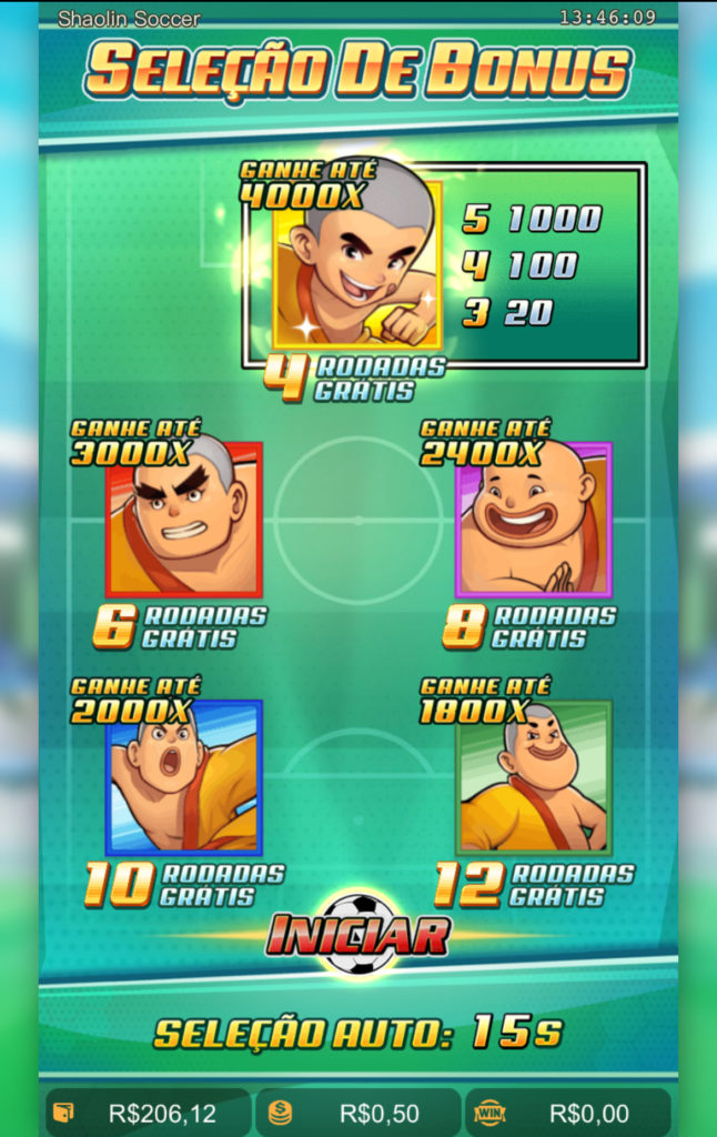 Shaolin Soccer seleção de bônus